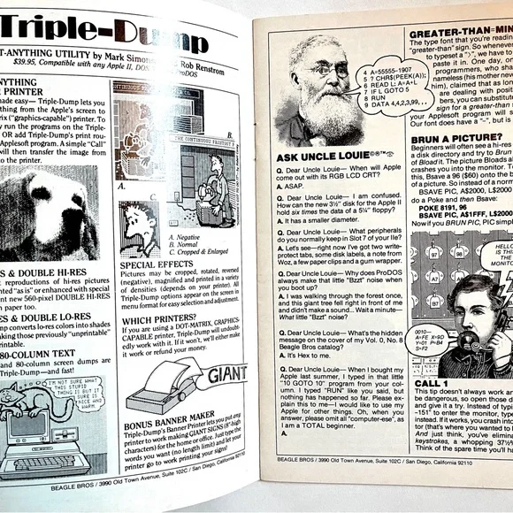 Beagle Bros Apple Software Catalog 1986 winter/spring.Volume 0, Number 8 - Picture 4 of 4